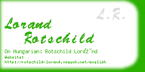 lorand rotschild business card